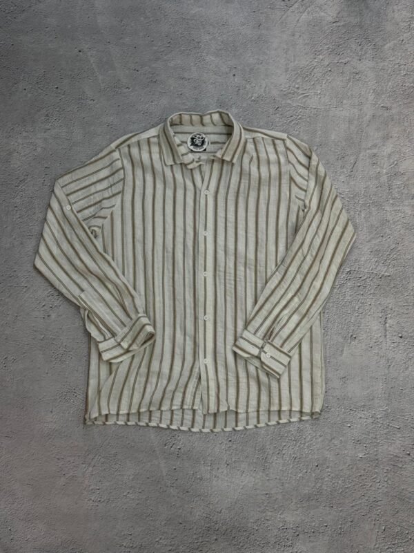 Camisa cuello italiano lineas doble