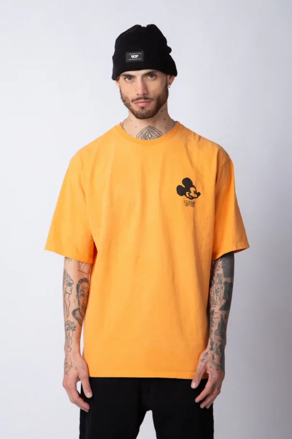 Remera Over Rhy Mouse Mostaza